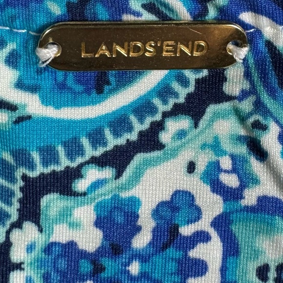 Lands' End Blue and White Swim Top Women’s Size 12 - Picture 4 of 4